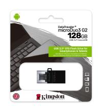 KINGSTON 128GB DTDUO3G2/128GB DT MicroDuo 3 Gen2 + MicroUSB (Android/OTG) Çift Taraflı Flash Bellek